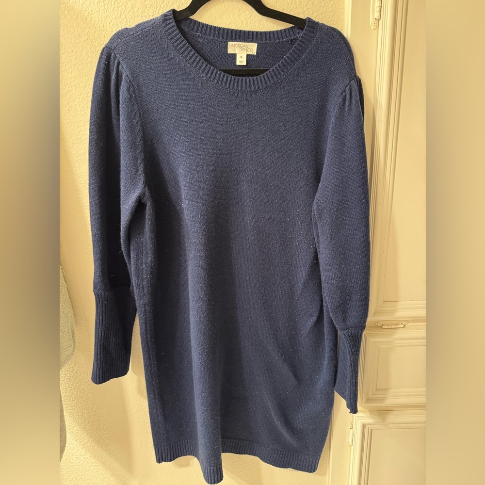 Navy blue Morgan Taylor sweater dress.  XL
